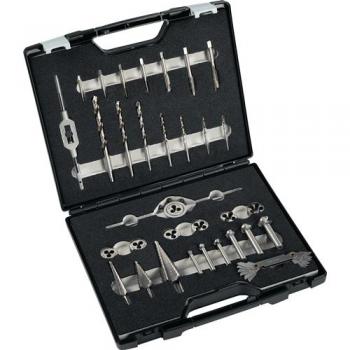 Kit filettatura M3-M12 52 pezzi HSS Maschi+Giramaschi con custodia promat