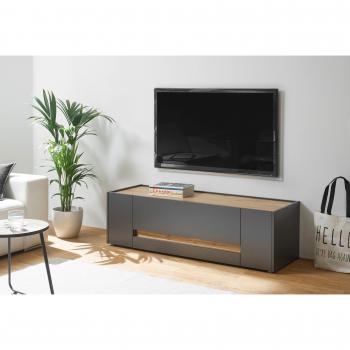 Lowboard City/Giron von INOSIGN – 140 cm x 40 cm x 45 cm, grau (Anthrazit)