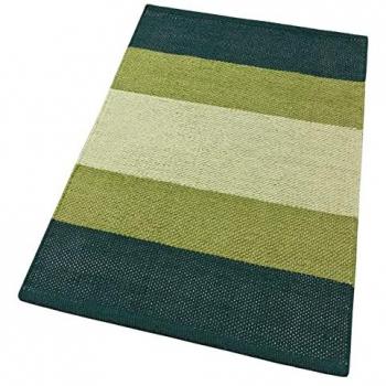 Tapis de salle de bain en coton tricoté à la main, vert – 55x180 cm