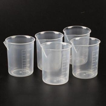 Junta de Tazas Transparentes 100 ml para Laboratorio