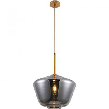 Lampe de Plafond Vintage en Verre Gris
