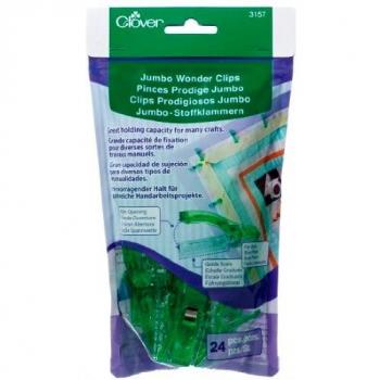 Clover 24-Piece Jumbo Wonder Clips for Quilting