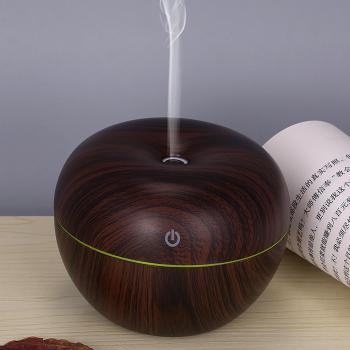 USB Mini Air Humidifier and Aroma Diffuser with Wood Grain Finish