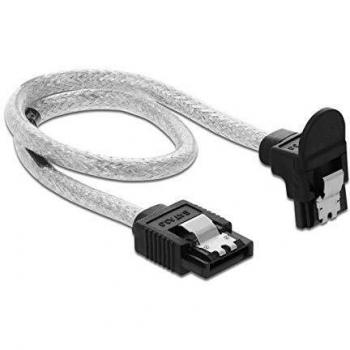 Delock SATA 3 Kabel 30 cm transparent gewinkelt