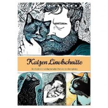 Katzen Linolschnitt