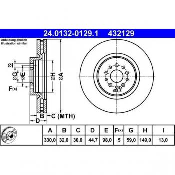 Bremsscheibe Vorderachse ATE 24.0132-0129.1 (links)