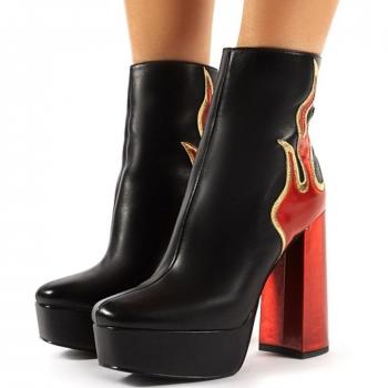 Bottines occidentales à talons hauts RITRAHINI pour femmes, 13 cm, simili cuir verni, tailles 36-41