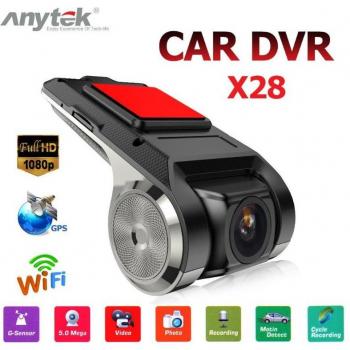 Cámara de Vehículo X28 Mini Anytek 1080P con Registro Digital y GPS