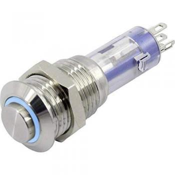 Pulsante Momentaneo 48V 2A 1x Off / (On) Blu TRU COMPONENTS