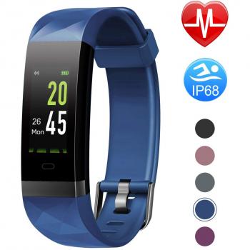 IP68 Fitness Tracker LetsFit – 0,96 Aktivitätsmonitor, wasserdichtes Pulsmesser