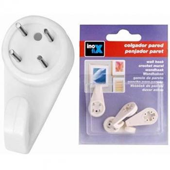 E3/66546 COLGADOR PARA CUADROS. BLANCO (BLISTER 4 UNID) INOFIX
