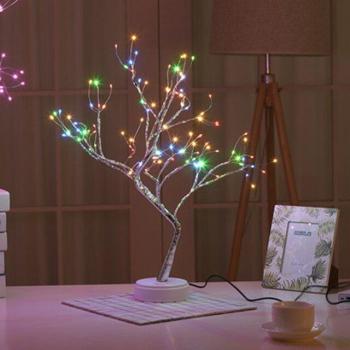 Copper Wire Mini Christmas Tree LED Light