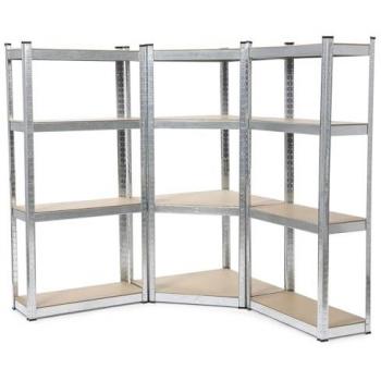 Euro Vanadium Étagère angle – 4 niveaux, 30 cm, 12 plateaux, 1560 kg