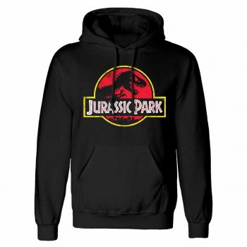 Sudadera Pullover Unisex Jurassic Park Logo Clásico Negra