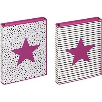 Heftbox A4 Pink Star – Ordner für Notizen
