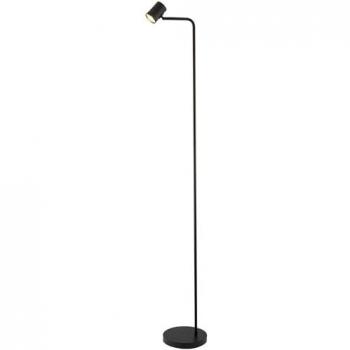 Sleek Matt Black LED Floor Lamp with Individual Switch