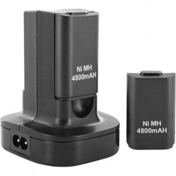 Rechargeable Battery Charging Dock for Xbox 360 Controller with Dual Slots and LED Indicator