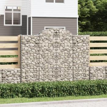 Panier de mur de gabion 4 pcs 200x30x160/180 cm Fer galvanisé