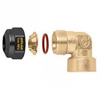 Ligador Curvo Fêmea Caleffi 254852 – 3/4” Solar