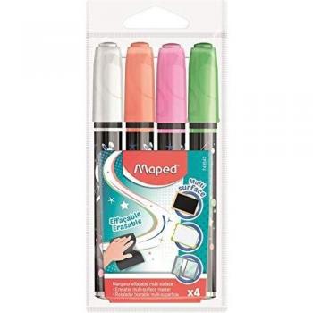 Marqueurs Effaçables Maped, Multicolore en Étui