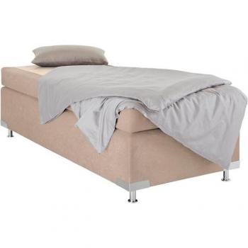 Westfalia Boxspringbett „Holland“ – B92 × L201 cm, Sandfarben, kein Kopfteil
