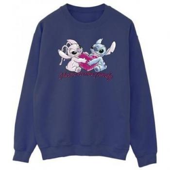 Felpa Lilo e Stitch Ohana XL Grigio con Cuore e Angelo