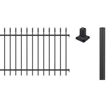 Alberts Metallzaun Anbauset Chaussee, Höhe 100 und 120 cm, Breite 200 cm, zum Aufschrauben