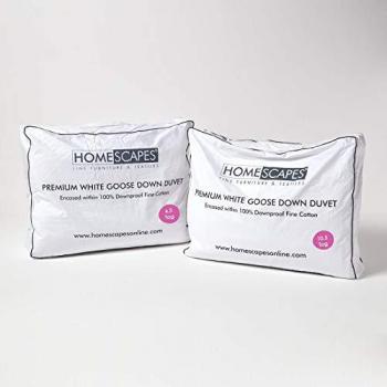 Couette Duo Homescapes : 135 x200 cm, 10,5 Tog + 4,5 Tog