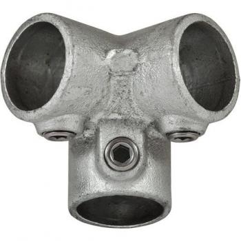 Drieweg bocht 90° Typ 18A, 21,3 mm, Thermisch verzinkt