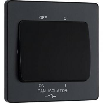 BG Evolve 10A Triple Pole Matt Grey Fan Isolator Switch