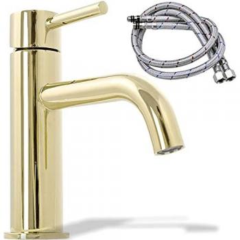 Gold Finish Lungo Low Basin Faucet