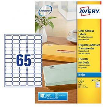 Avery 65 Labels Per A4 Clear Address Labels