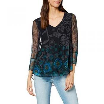 Desigual T-Shirt Brouke, Bleu (Marino 5001), X-Small Femme