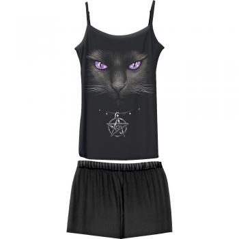 Pigiama Spiral Donna Bright Eyes S-XL Colore Nero/Bianco