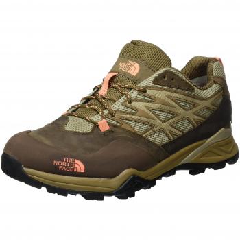 The North Face Women's Hedgehog Hike Gore-Tex Low Rise Hiking Shoes, Cub Brown/Punch Orange Aph