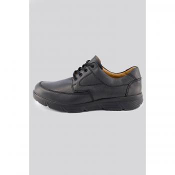 JP1880 Men's Plus Size Extra Wide Lace-Up Shoes, Grey, Size 8, Leather