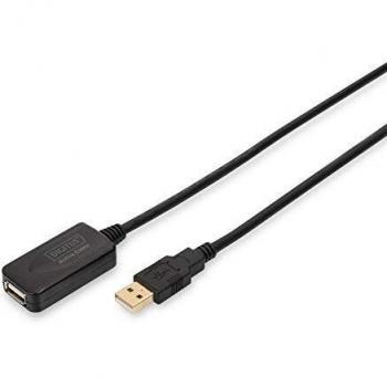 Assmann Digitus USB 2.0 5m 5m USB A USB A Mâle Femelle Noir câble USB