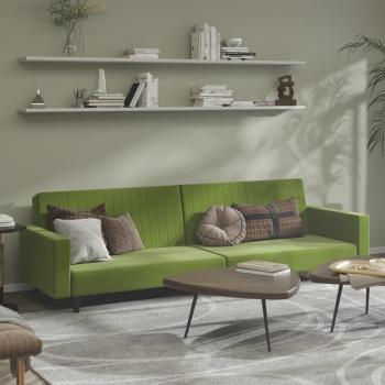 Cama-Sofá de 2 plazas Verde Cálido – VidaXL