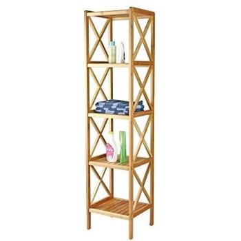 Estantería de Bambú 5 Niveles 36,5X33X153 CM, Beige