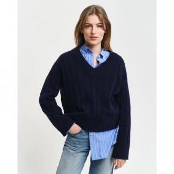 Scollo A V 805283: Maglione Evening Blue XS Gant