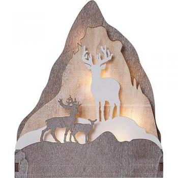 EGLO FAUNA LED Weihnachtsdeko Winterlandschaft mit Hirschen und Reh, batteriebetrieben