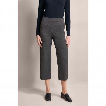 Dunkelgraue Struktur-5-Pocket-Hose für Damen von BUGATTI, Gr. 36