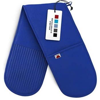 Blue-Terry HeatGuard Oven Mitts