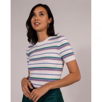 Jersey de mujer con rayas y brillo