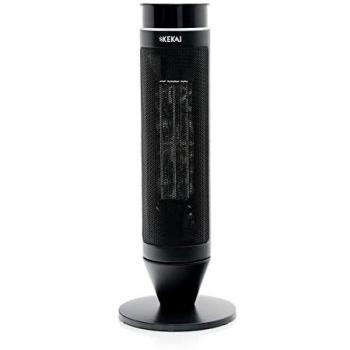 Chauffage Céramique 2000W Kekai Oscillant Noir