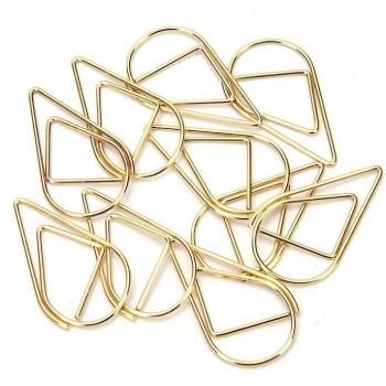 Water Drop Metal Paper Clips