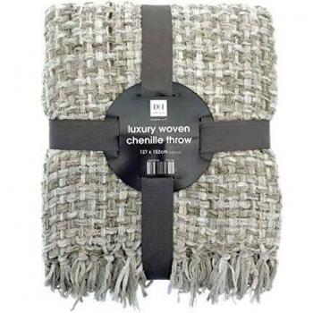 Stone Comfort Chenille Throw 127x152 cm
