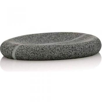 Kela Seifenschale Talus, Polyresin, grau, 8.5 x 2 x 14 cm