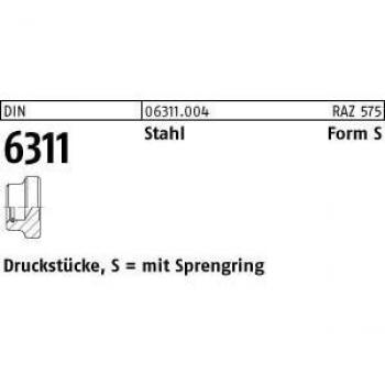 Din 6311 Stahl S 12 M 6 mit Sprengring VES Druckstücke, 10 Stück