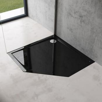Receveur de Douche Noir Pentagone Doporro 90x90 cm